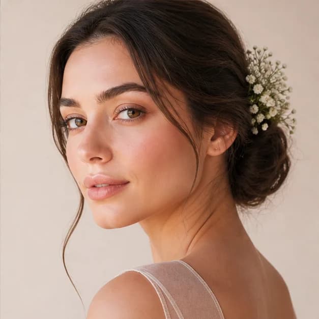 Iryna preparing a refined beauty look